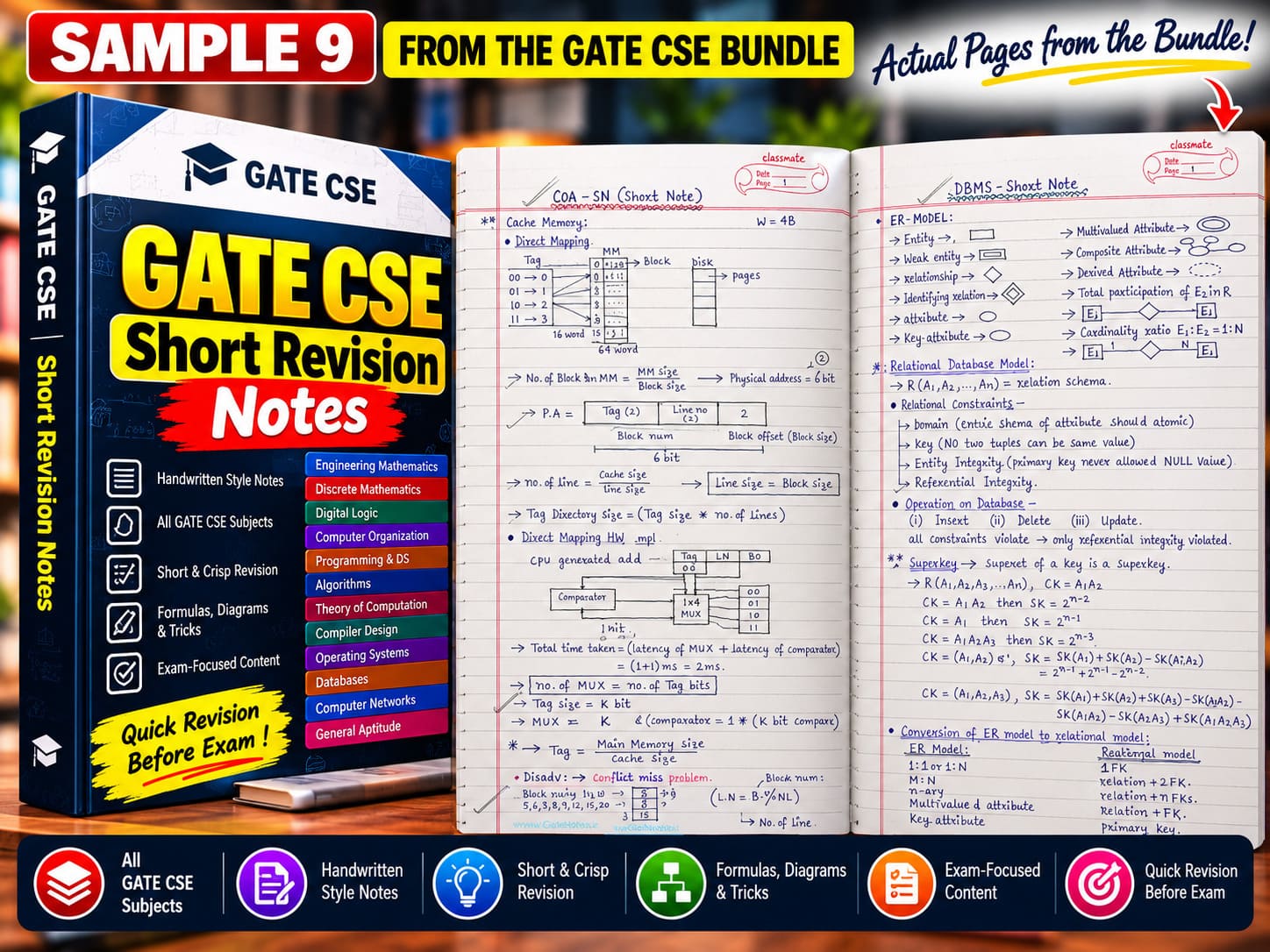 GATE CSE notes sample pages for revision